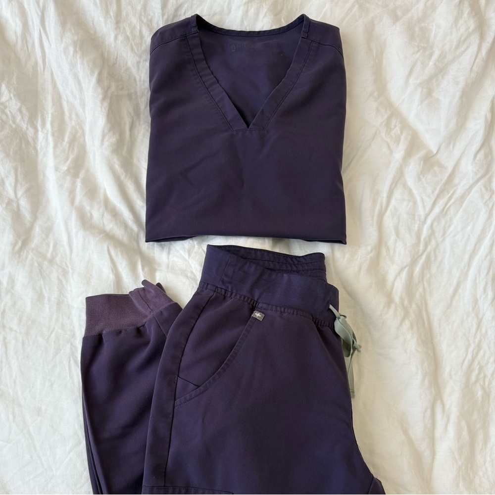 Figs Women's Purple Scrubs Set